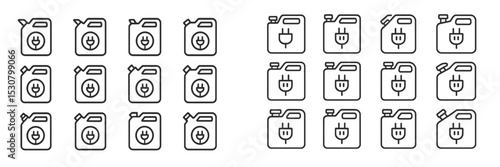 Icons representing fuel and electric charging options for vehicles in a clear, organized grid layout Free Download Icons representing fuel and electric charging options for vehicles in a clear, organized grid layout - GFXLoad