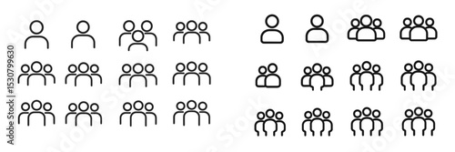 Iconic representation of diverse group dynamics in various social settings and configurations