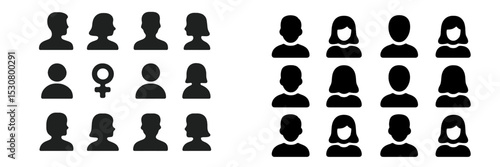 Diversity and representation in silhouette illustrations showcasing various human figures and gender identities