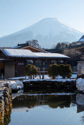 Mount Fuji in Japan, photo shooted from Oshino village