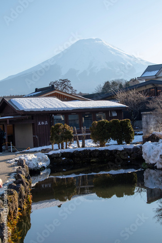 Mount Fuji in Japan, photo shooted from Oshino village
