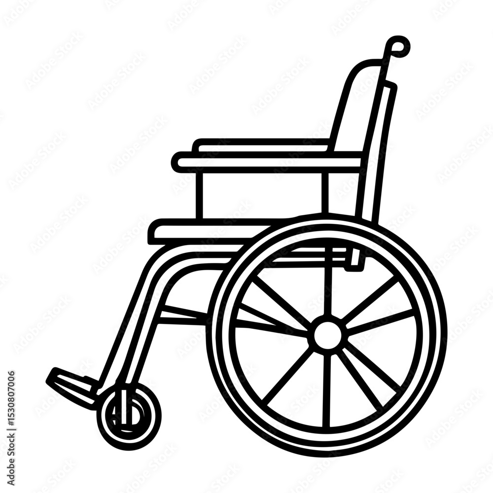 Fototapeta premium wheelchair isolated on white background