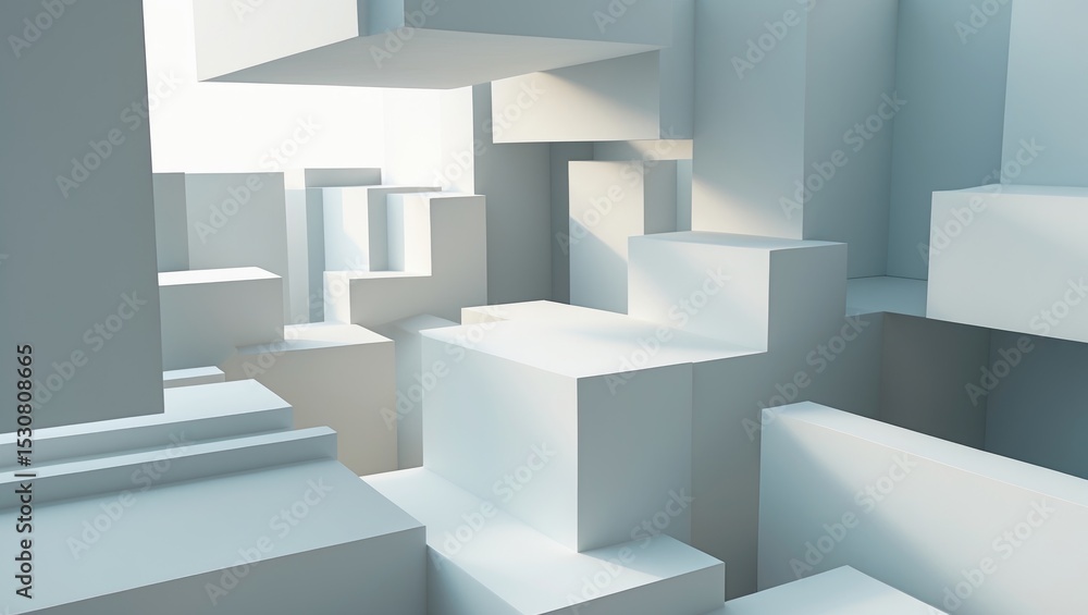 Abstract background featuring a geometric pattern of cubes, rendered in 3D. Abstract background featuring a geometric pattern of cubes, rendered in 3D.