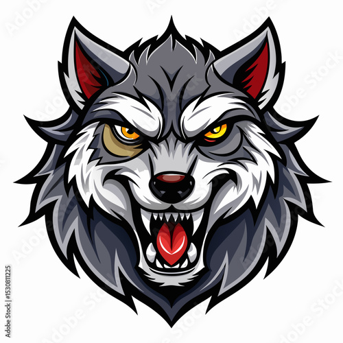 Wallpaper Mural wolf head mascot Torontodigital.ca