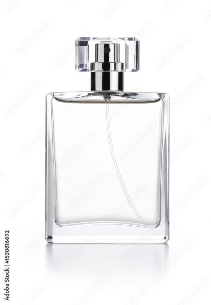 Fototapeta premium Perfume bottle with vaporizer isolated on a white