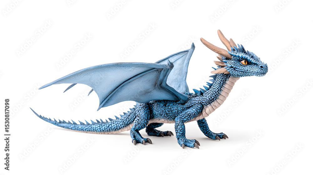 Dragon Toy Figure on White Background Dragon Toy Figure on White Background