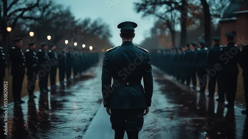 The disciplined soldiers marched in perfect rows across the field during the early morning drill.