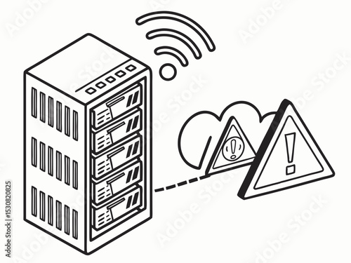 Creative Vector Icon In Black And White Showing Overloaded Icon