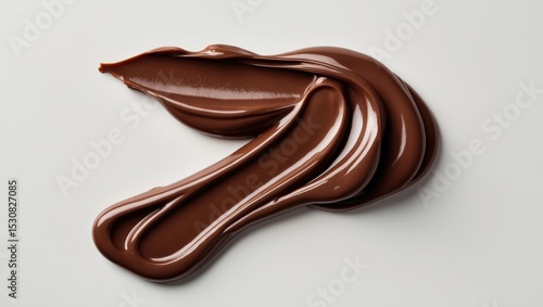 Wallpaper Mural Cream chocolate spreading isolated over white background. Food background suitable for your design. Torontodigital.ca