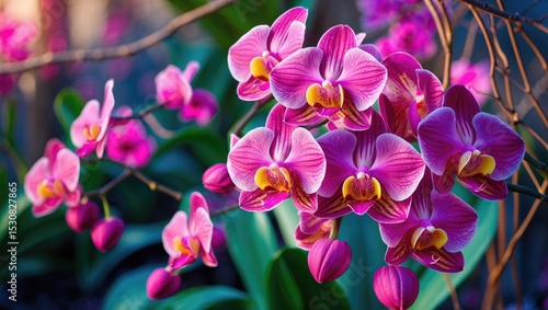 Crimson cattleya, also called Cattleya labiata or bunga anggrek, is an epiphytic tropical herbaceous perennial plant belonging to the orchid family.