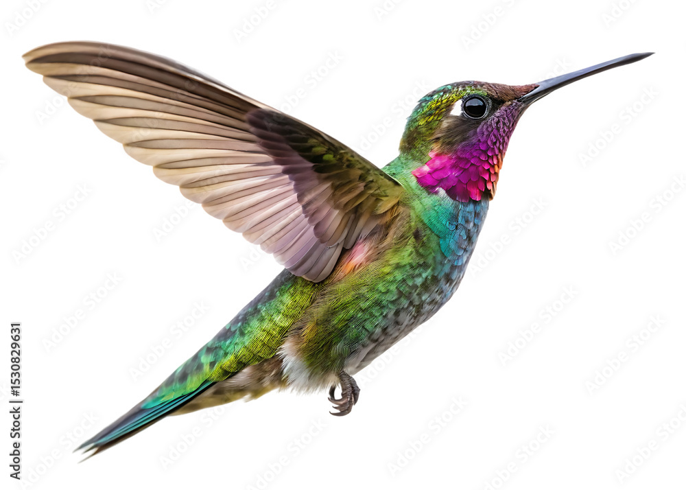 Fototapeta premium Vibrant iridescent hummingbird
