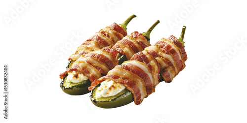 Wallpaper Mural Bacon-Wrapped Jalapeno Poppers With Cream Cheese Filling. Spicy Appetizer Isolated On Transparent Background Torontodigital.ca