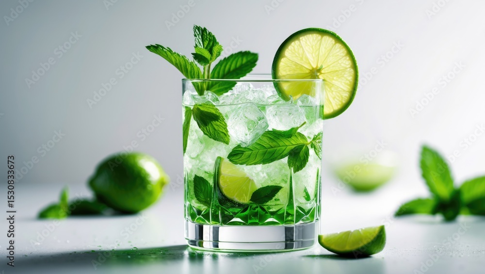 A mojito drink prepared with the help of generative AI tools A mojito drink prepared with the help of generative AI tools
