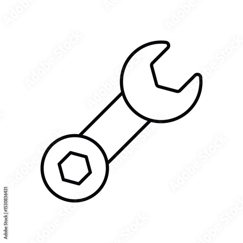 Wrench Vector icon