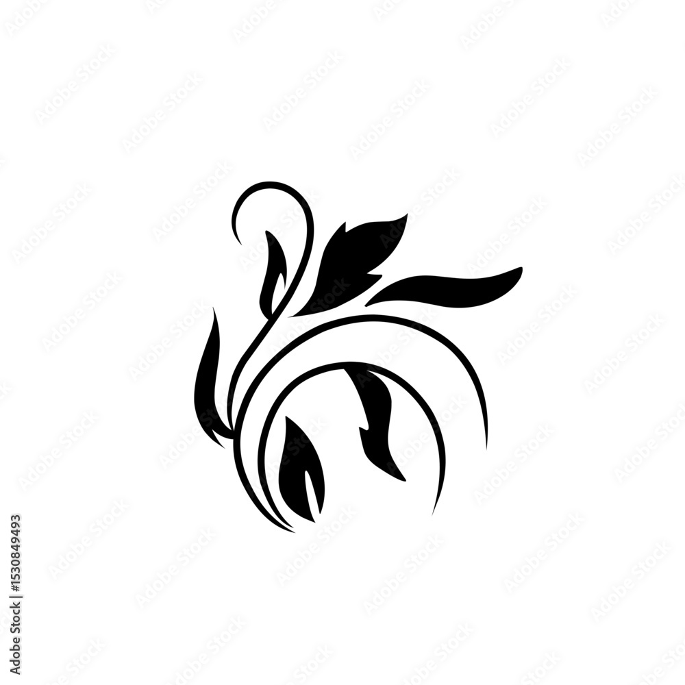 Fototapeta premium floral ornament icon