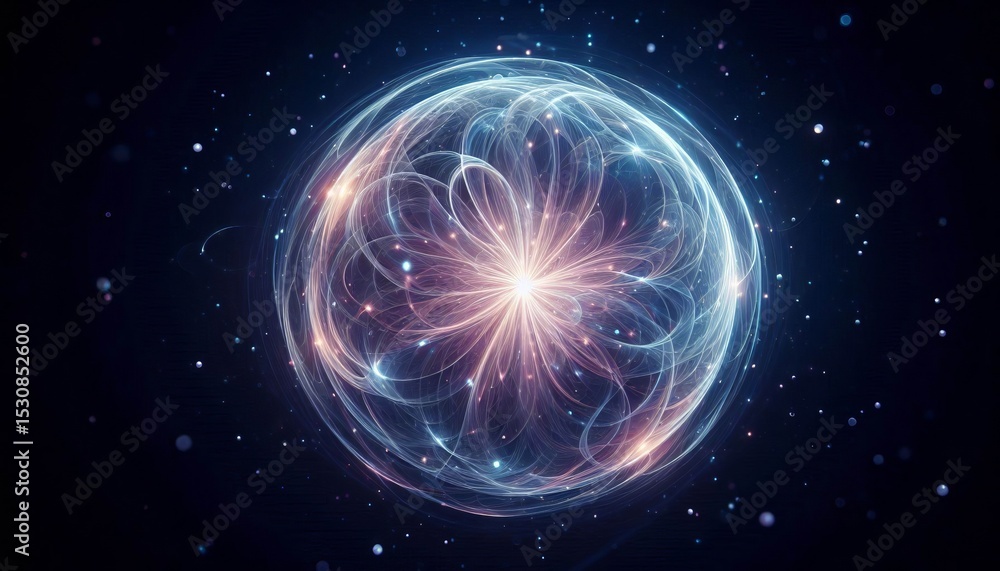 Obraz premium A spherical ethereal orb pulsating with light or energy