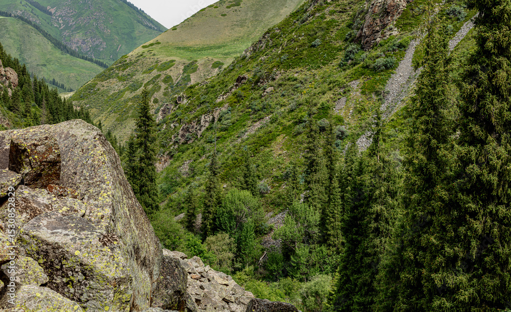 Fototapeta premium stone wall in the mountain
