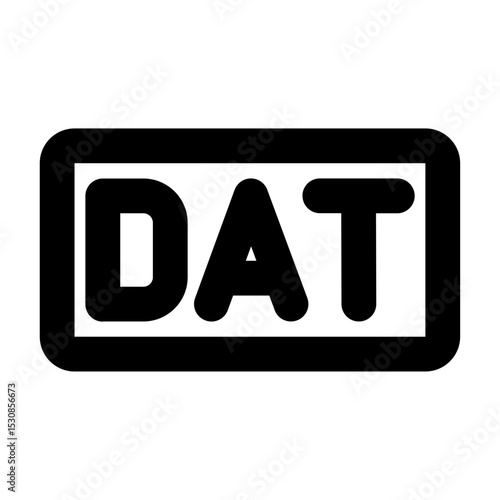 Simple line vector icon of a dat symbol, commonly used in coding, terminal, and developer interfaces. Ideal for apps, websites, dashboards, and coding tools. SVG format, easy to edit and scale.