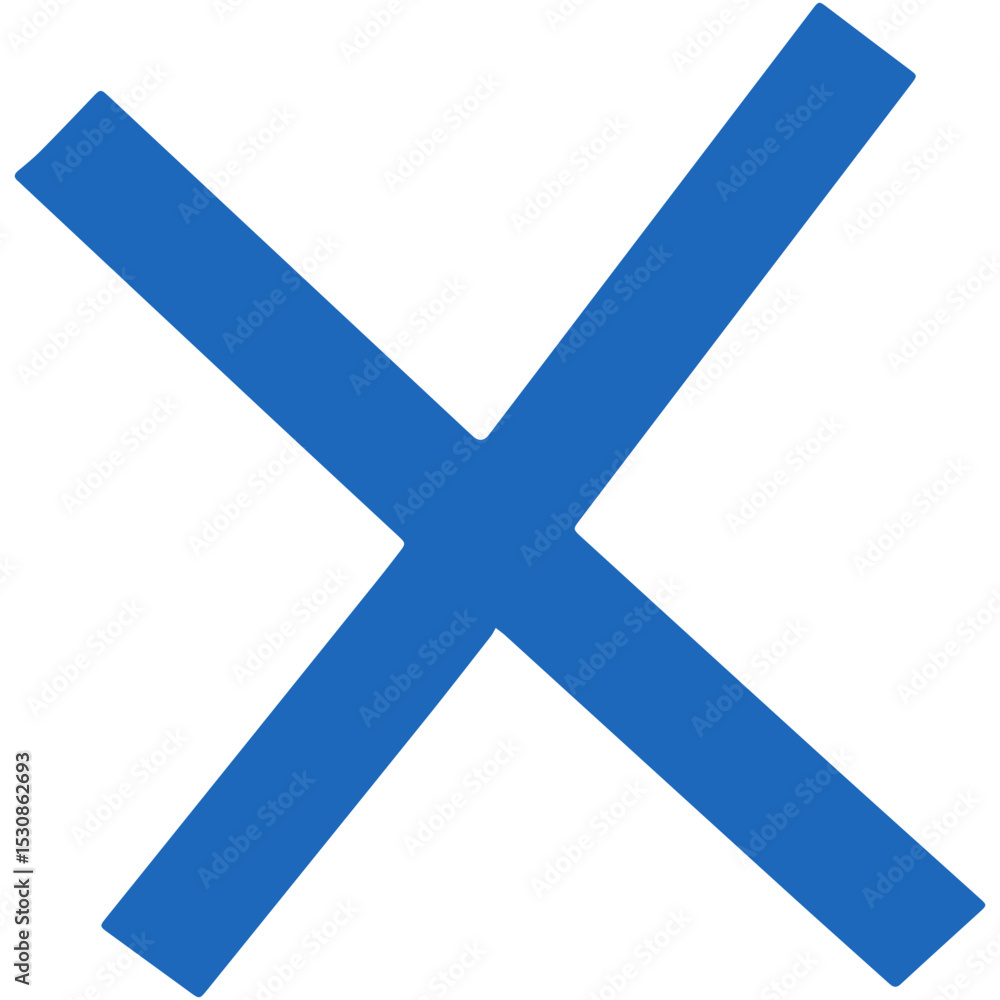 Obraz premium blue cross abstract shape