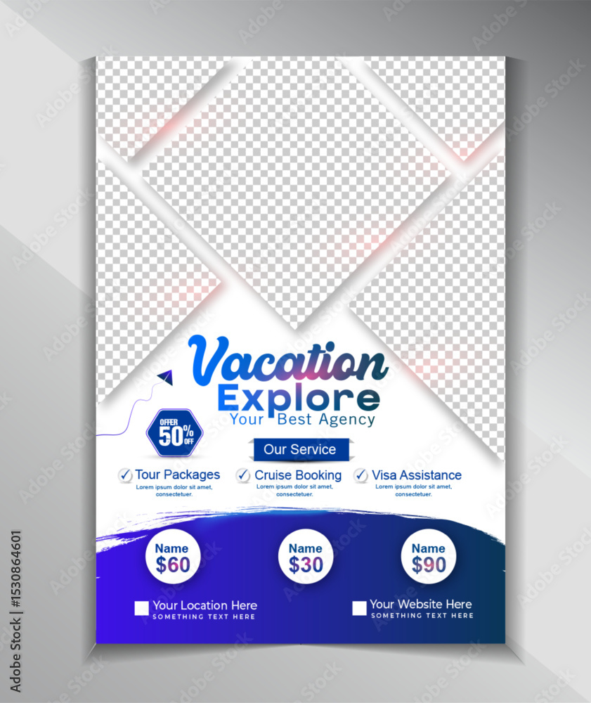 Obraz premium Travel Agency Corporate Flyer Design