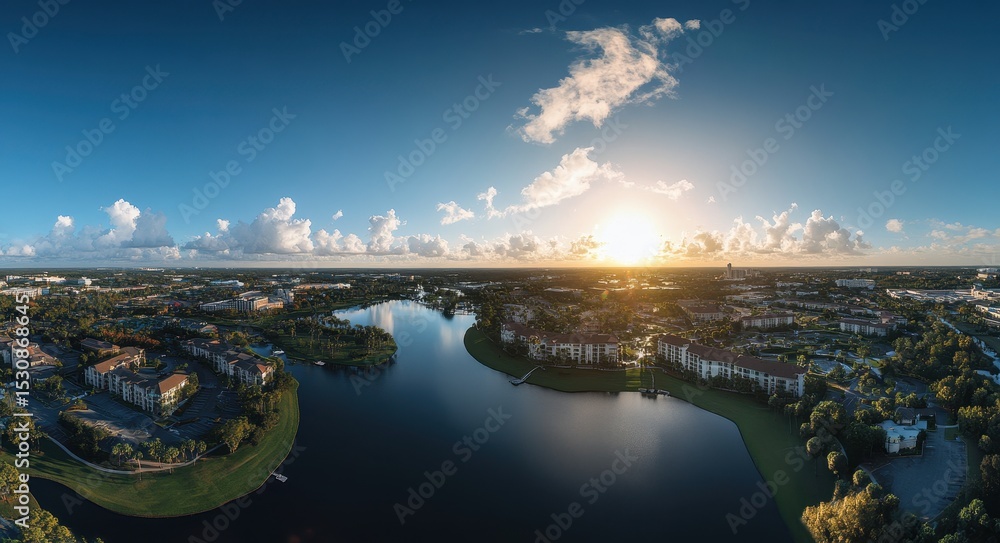 Fototapeta premium Orlando, Florida Skyline: Urban Architecture and City Panorama Aerial View