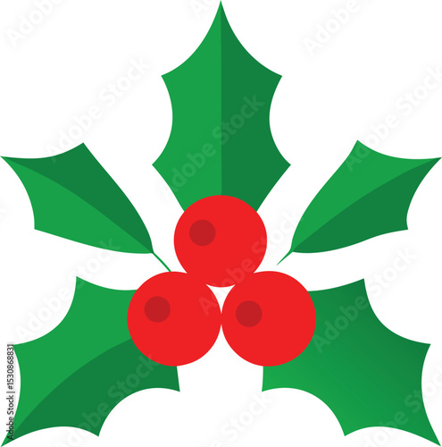 holly berries and leaves