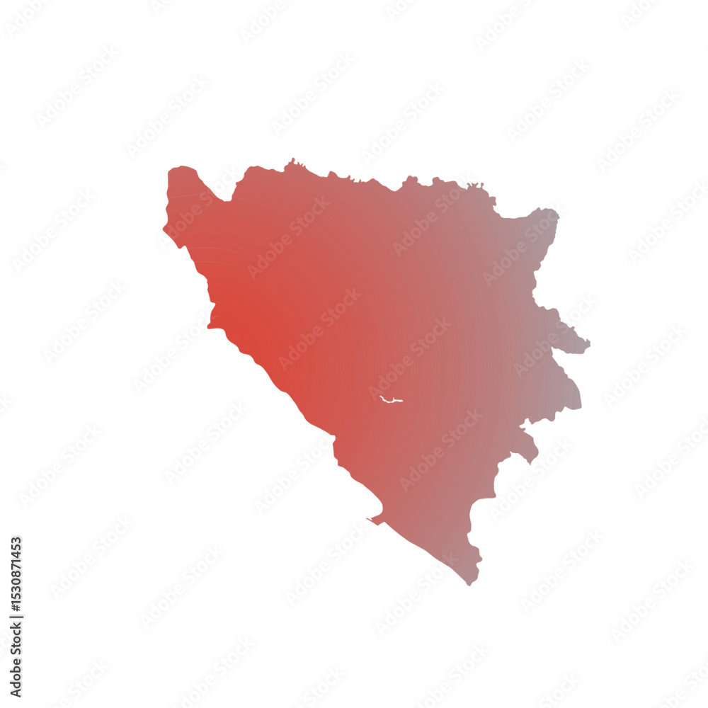 Fototapeta premium Map of Bosnia and Herzegovina, sign silhouette. World Map Globe. Vector Illustration isolated on white background. Europe continent.