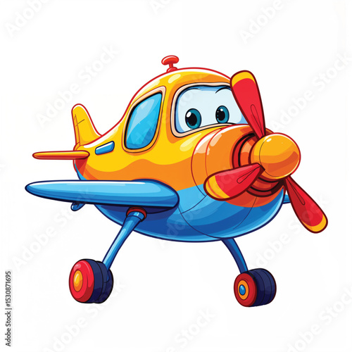 toy airplane isolated on white