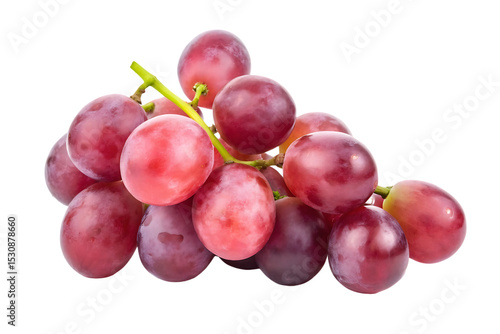   red grapes bunch isolated on white background PNG
