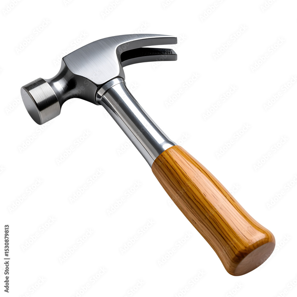 Hammer: A detailed shot of a classic claw hammer, reflecting the essence of carpentry and craftsmanship, ready for any construction project. Hammer: A detailed shot of a classic claw hammer, reflecting the essence of carpentry and craftsmanship, ready for any construction project.