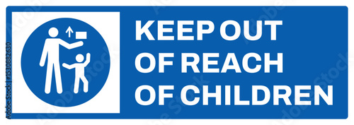 mandatory safety signs v2 uppercase text_Keep out of reach of children landscape size 1/2 a4,a3,a2,a1	
