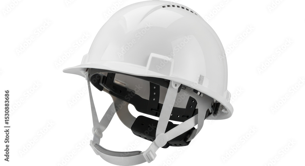 Naklejka premium Isolated White Hard Hat