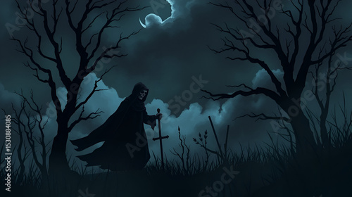 A Grim Reaper Reaches Out From the Shadows