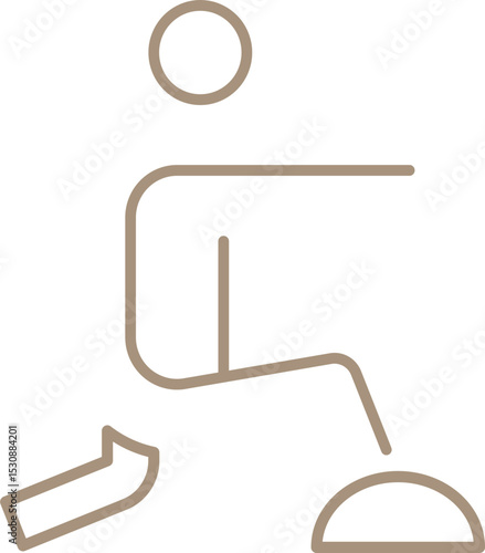 Warm Up Training In Outline Icon