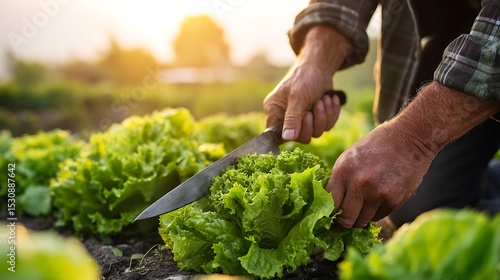 Lettuce Harvested Fresh From Garden