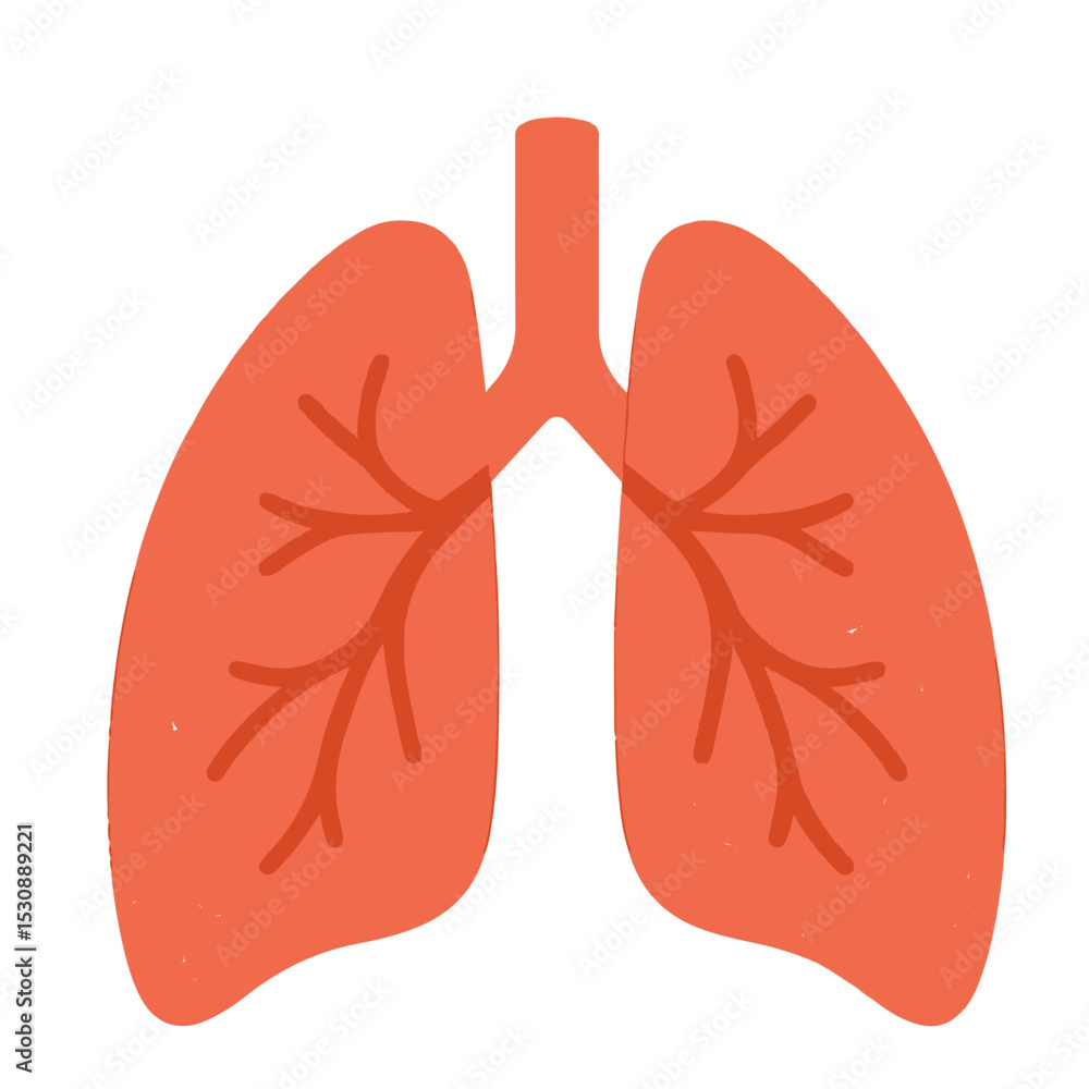 Fototapeta premium medical icon lungs on white background vector Vector medical icon on white background