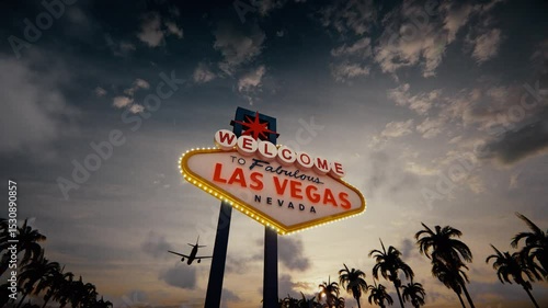 Las Vegas Night 3D Video Animation