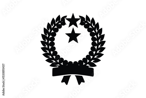 Memorial Day wreath tribute vector art illustration
