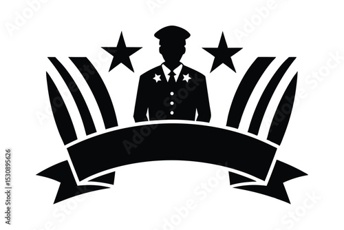 Veteran’s Day tribute scene vector art illustration