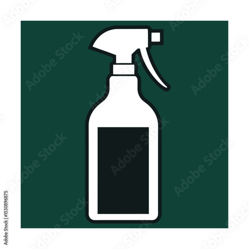 Simple vector illustration of a spray bottle for cleaning and sanitization purposes