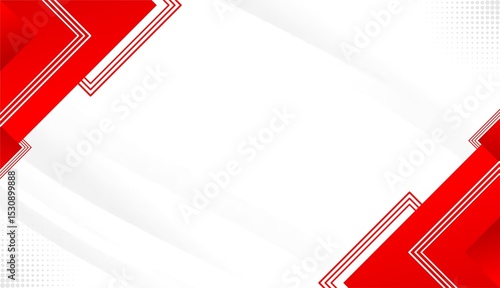 Abstract Red and White Geometric Background Design