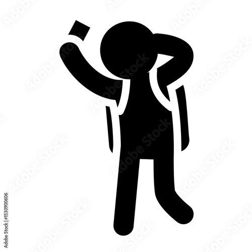 Taking a solo selfie icon