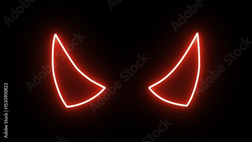 neon devil's horn on Alpha