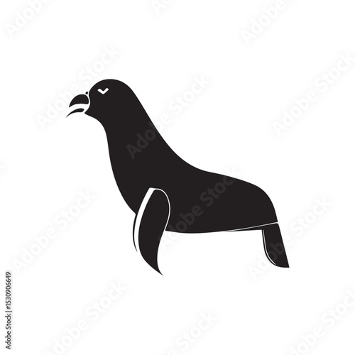 silhouette of a sea lion