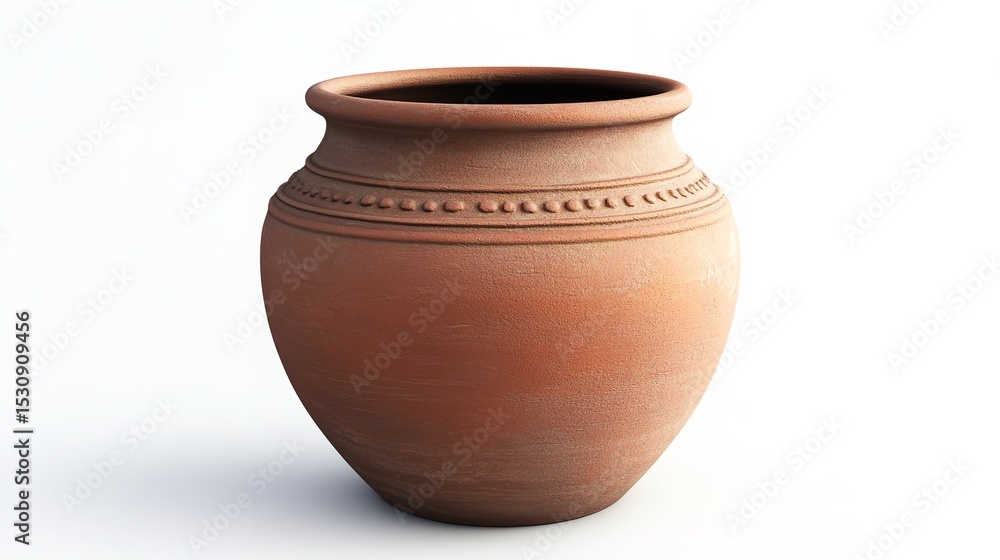 Rustic Clay Pot: Earthenware Vessel, Pottery Detail, Traditional Craftsmanship Rustic Clay Pot: Earthenware Vessel, Pottery Detail, Traditional Craftsmanship