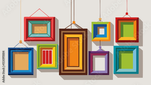 window with colorful shutters