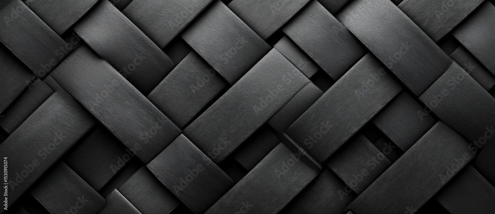 Fototapeta premium Close-up of textured black fabric