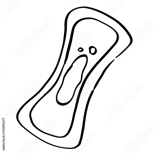 serviette hygiénique avec sang flux léger en line