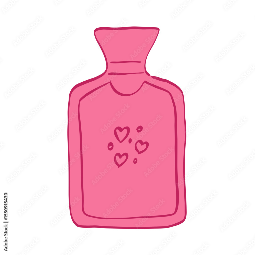 bouillote rose avec des petits coeurs bouillote rose avec des petits coeurs