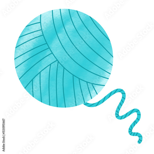 pelotte de laine bleue